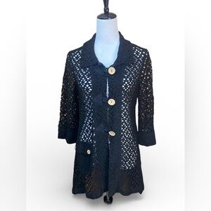 KAKTUS Crochet Button-Up Cardigan